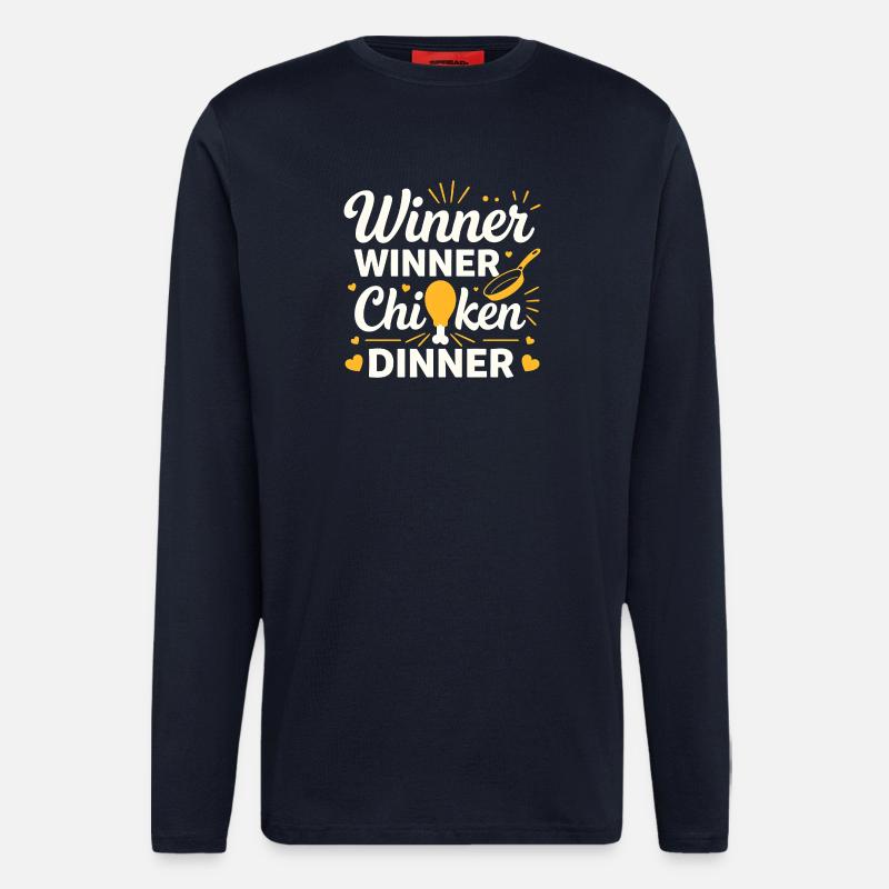 Winner Winner Chicken Dinner Tee - Longsleeve - made by SPREAD  - DARK NAVY