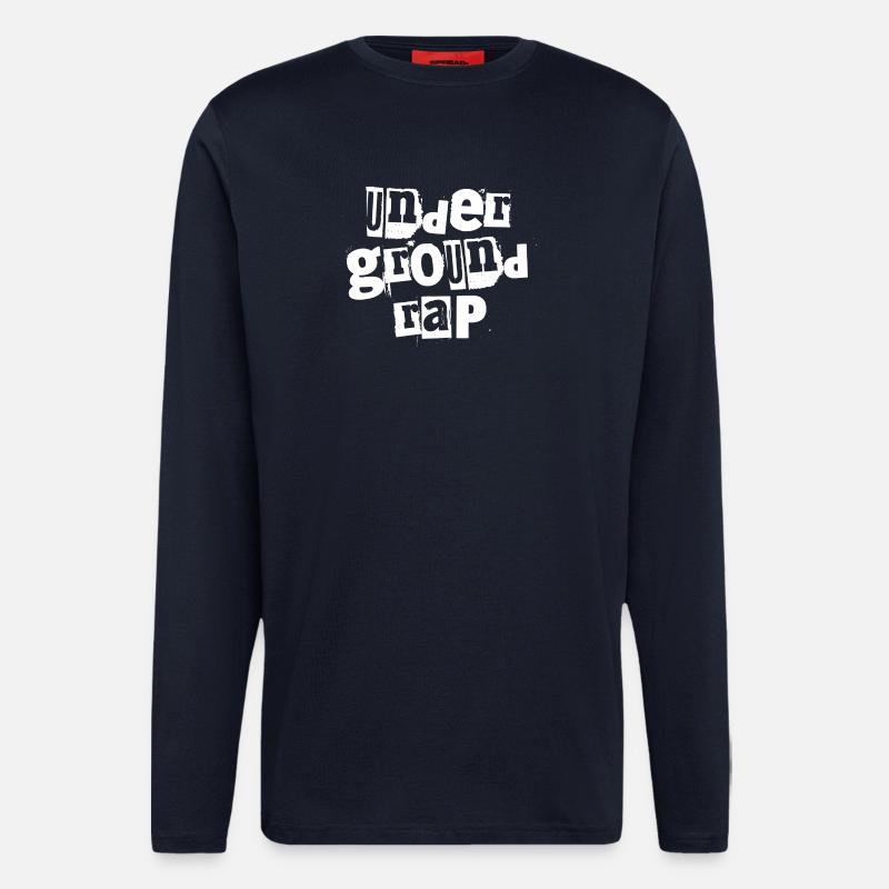 Underground-Rap-Typografie - Langarmshirt - made by SPREAD  - DARK NAVY