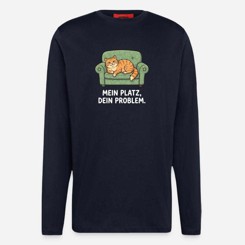 My place, your problem cat - Longsleeve - made by SPREAD  - DARK NAVY