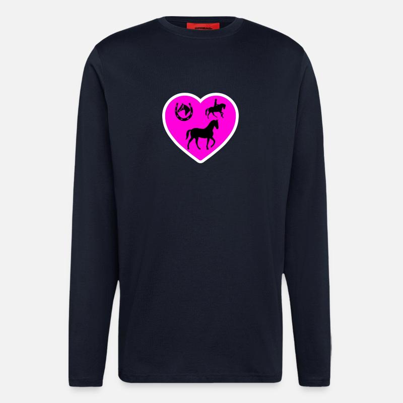 Pferde - Langarmshirt - made by SPREAD  - DARK NAVY