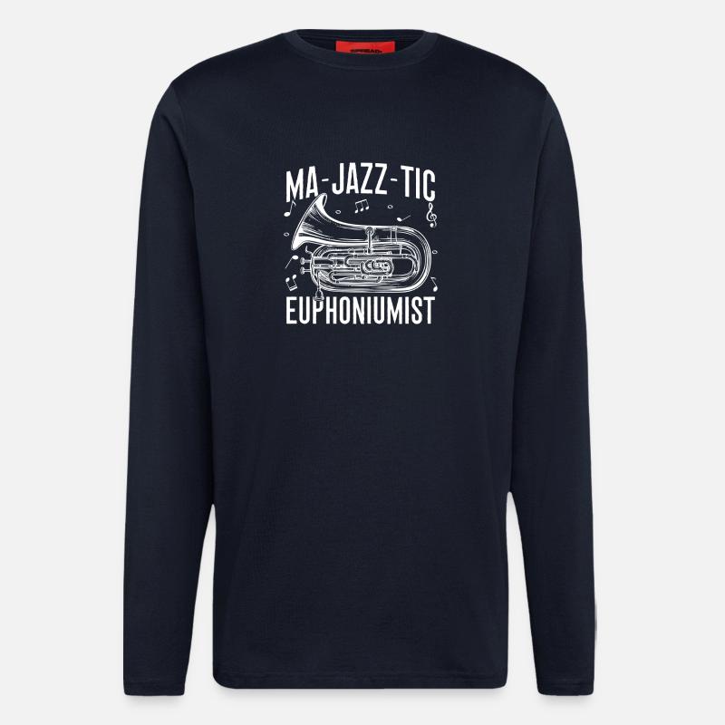Baritone Player Ma-Jazz-Tic Euphonium - Longsleeve - made by SPREAD  - DARK NAVY