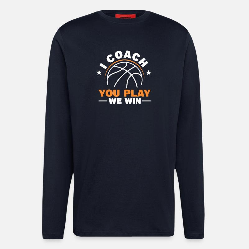 I Coach - You Play - We Win - Longsleeve - made by SPREAD  - DARK NAVY