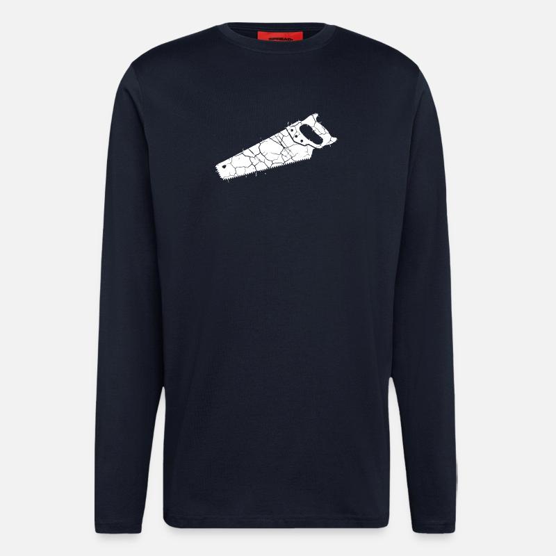 Saw Fox Tail Grunge Tool - Longsleeve - made by SPREAD  - DARK NAVY