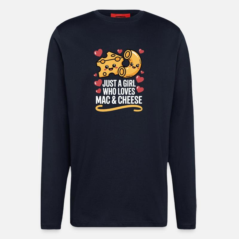 Mac & Cheese Lover - Kawaii Design - Longsleeve - made by SPREAD  - DARK NAVY