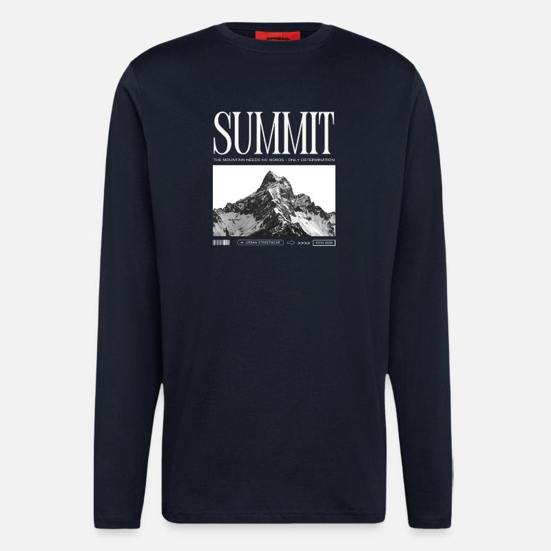 Summit - Mountain Peaks Mountain Graphic - Longsleeve - made by SPREAD  - DARK NAVY