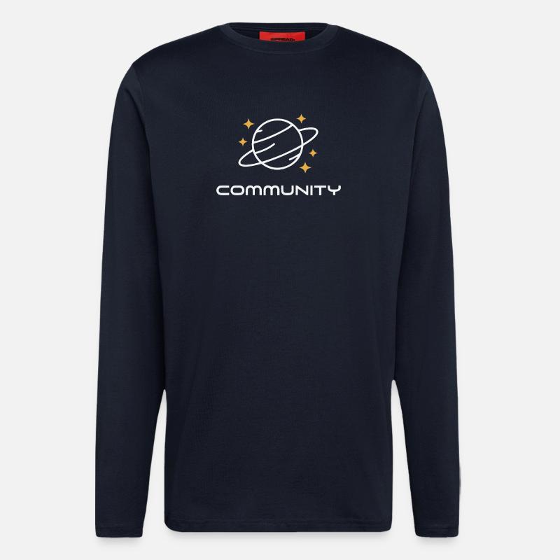 Planet Ringed Unity - Longsleeve - made by SPREAD  - DARK NAVY