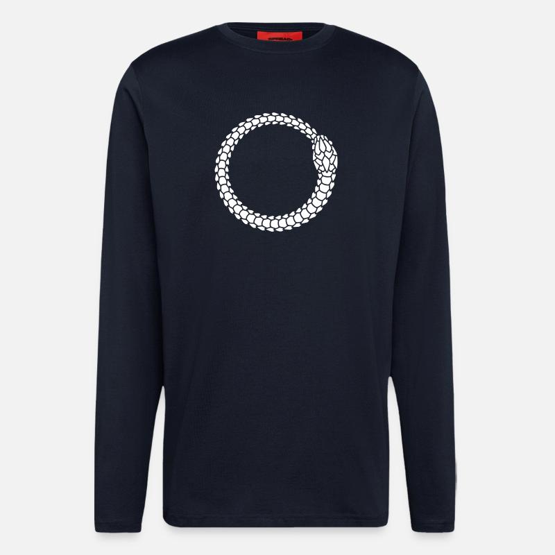 Aufgerollter Seilkreis - Langarmshirt - made by SPREAD  - DARK NAVY