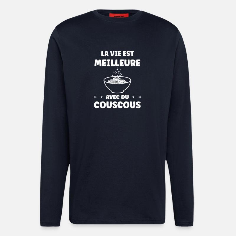 Life is better with couscous - Longsleeve - made by SPREAD  - DARK NAVY