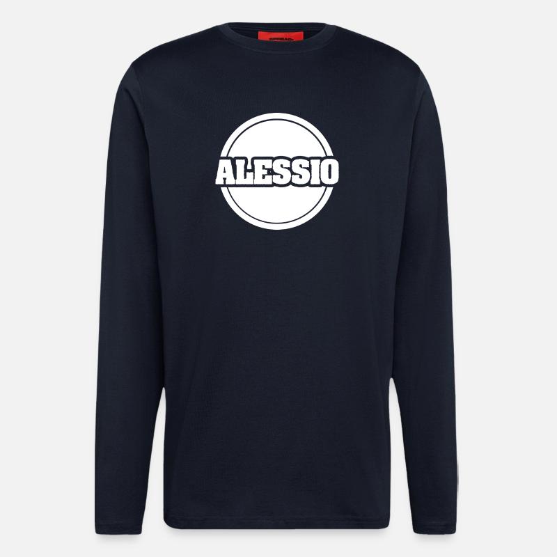 Vorname Alessio - Langarmshirt - made by SPREAD  - DARK NAVY