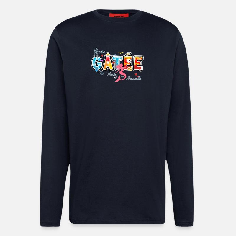 Ma Gatée, Expression marseillaise, valentines gift - Langarmshirt - made by SPREAD  - DARK NAVY
