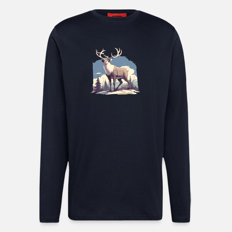 Reindeer Reindeer - Longsleeve - made by SPREAD - DARK NAVY