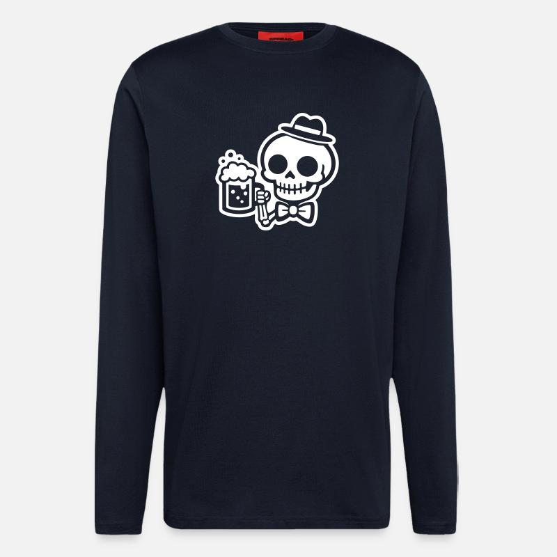 Skelett Bier - Langarmshirt - made by SPREAD  - DARK NAVY