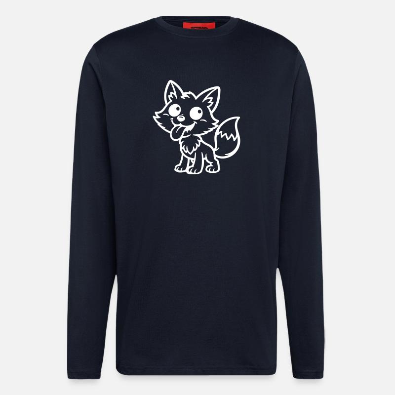Fox Comic Funny - Longsleeve - made by SPREAD  - DARK NAVY