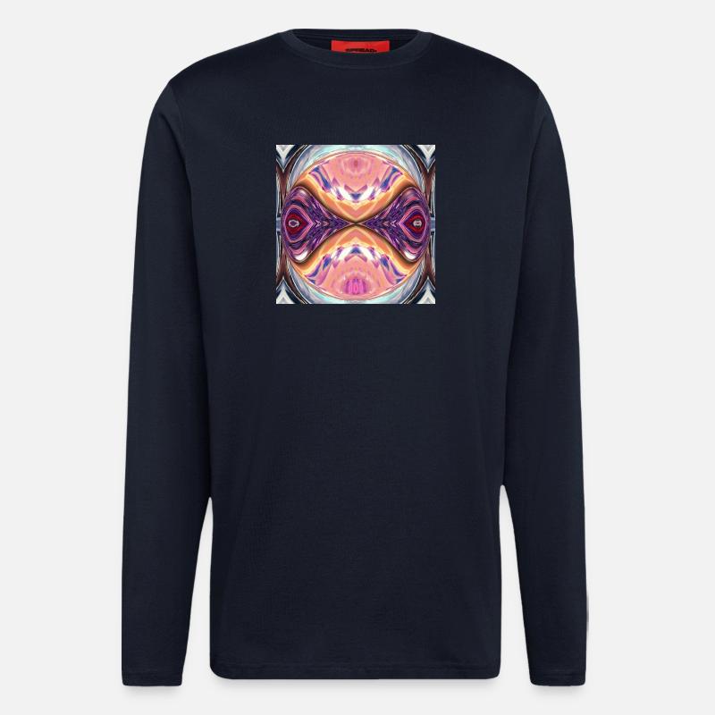 Kaleidoskop Orb Farbexplosion - Langarmshirt - made by SPREAD  - DARK NAVY