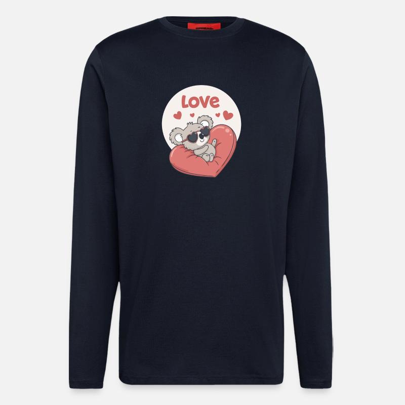Koalaherz in Farbe - Langarmshirt - made by SPREAD  - DARK NAVY