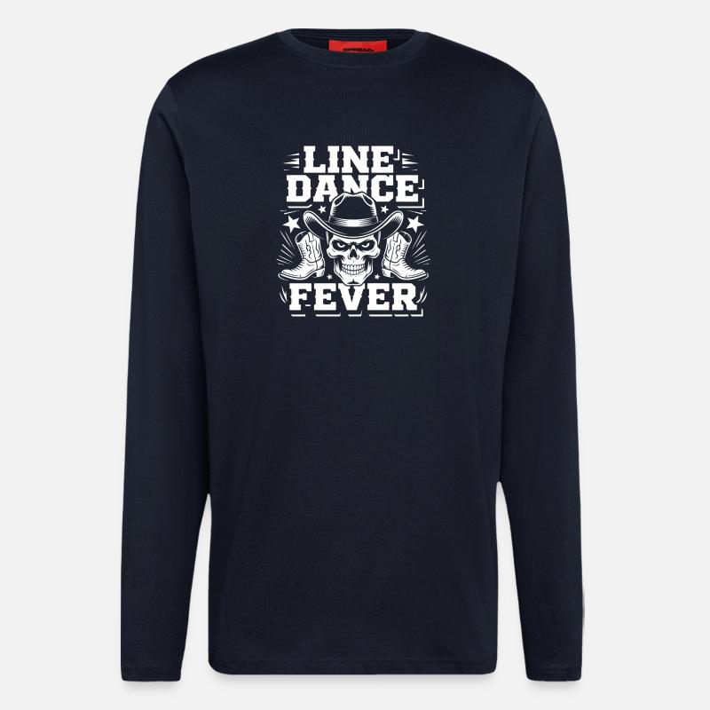 Line Dance Fever Skull - Langarmshirt - made by SPREAD  - DARK NAVY