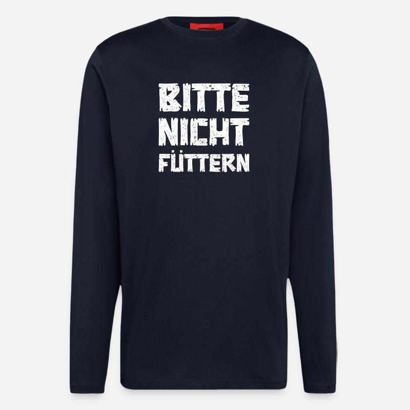 Bitte nicht füttern - Langarmshirt - made by SPREAD  - DARK NAVY