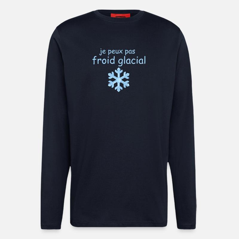 Chill Eisblaue Schneeflocke - Langarmshirt - made by SPREAD  - DARK NAVY