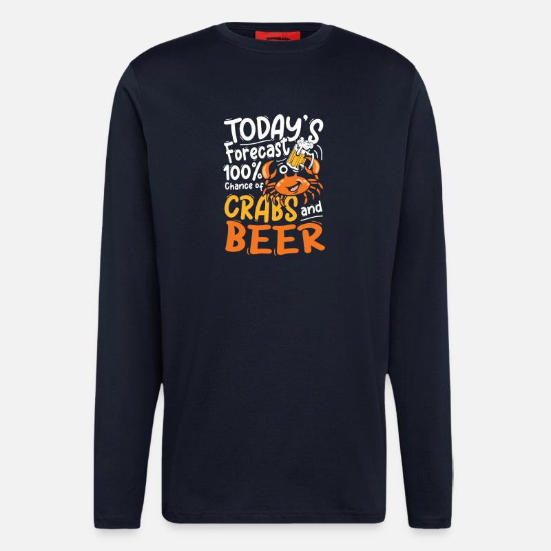 Krebs und Bier Vorhersage Design - Langarmshirt - made by SPREAD - DARK NAVY