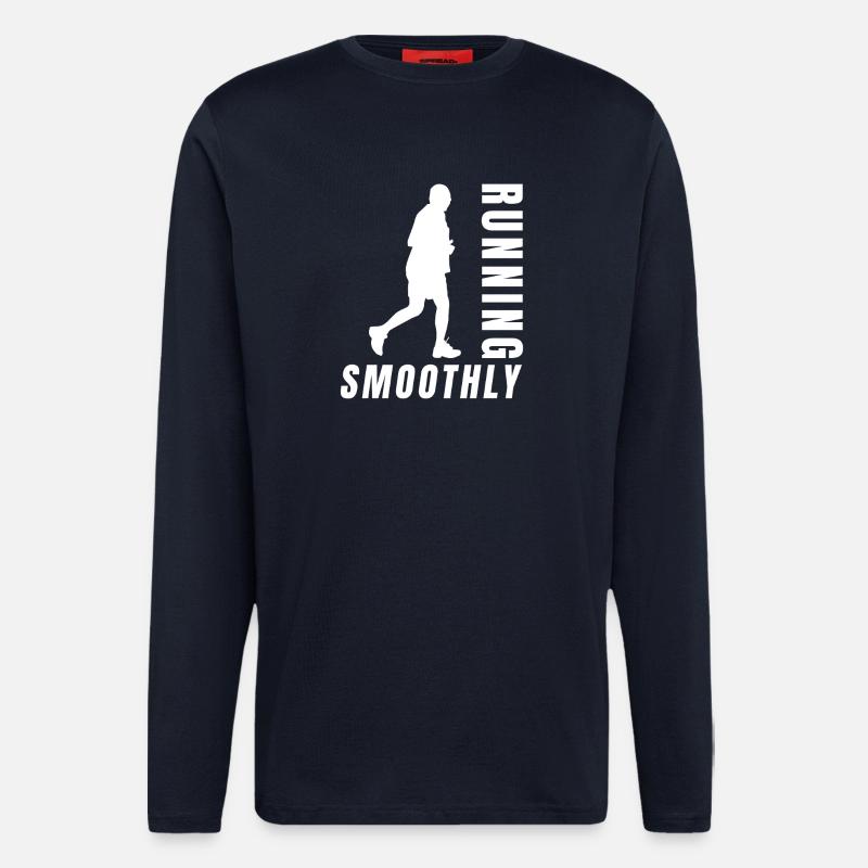 Marathon Runner Running Smoothly Running - Langarmshirt - made by SPREAD - DARK NAVY