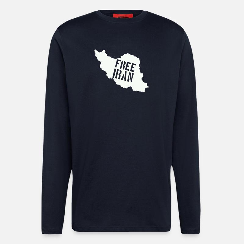 Iran Freiheit Free Iran - Langarmshirt - made by SPREAD  - DARK NAVY