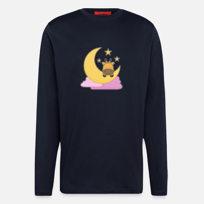 Giraffe Mond - Langarmshirt - made by SPREAD  - DARK NAVY