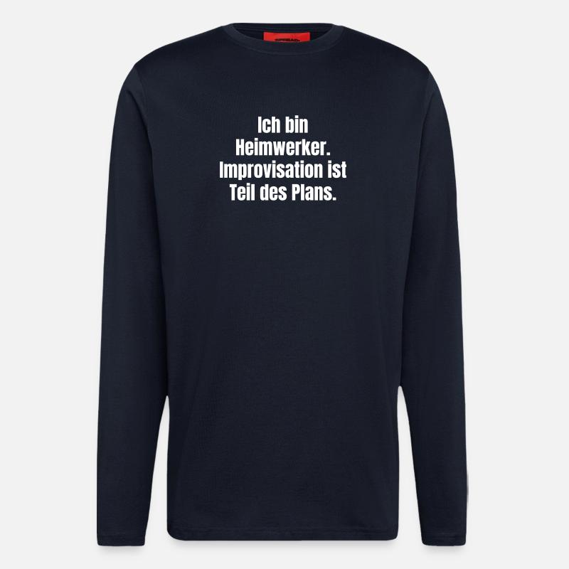 DIY Saying Improvisation Plan - Longsleeve - made by SPREAD  - DARK NAVY