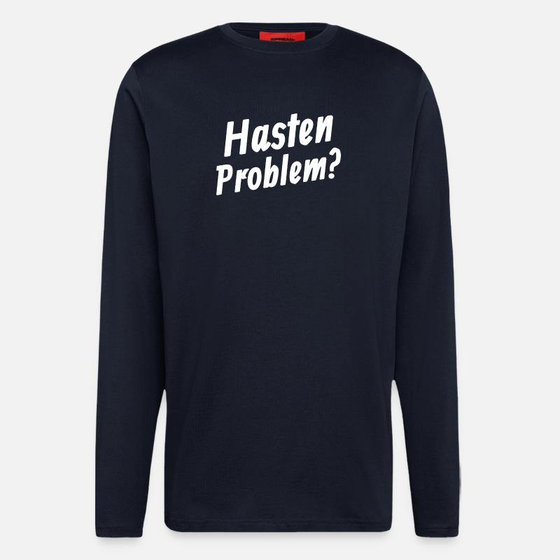 Problème de la hâte - Manches longues bio décontracté fabriqué en UE - DARK NAVY
