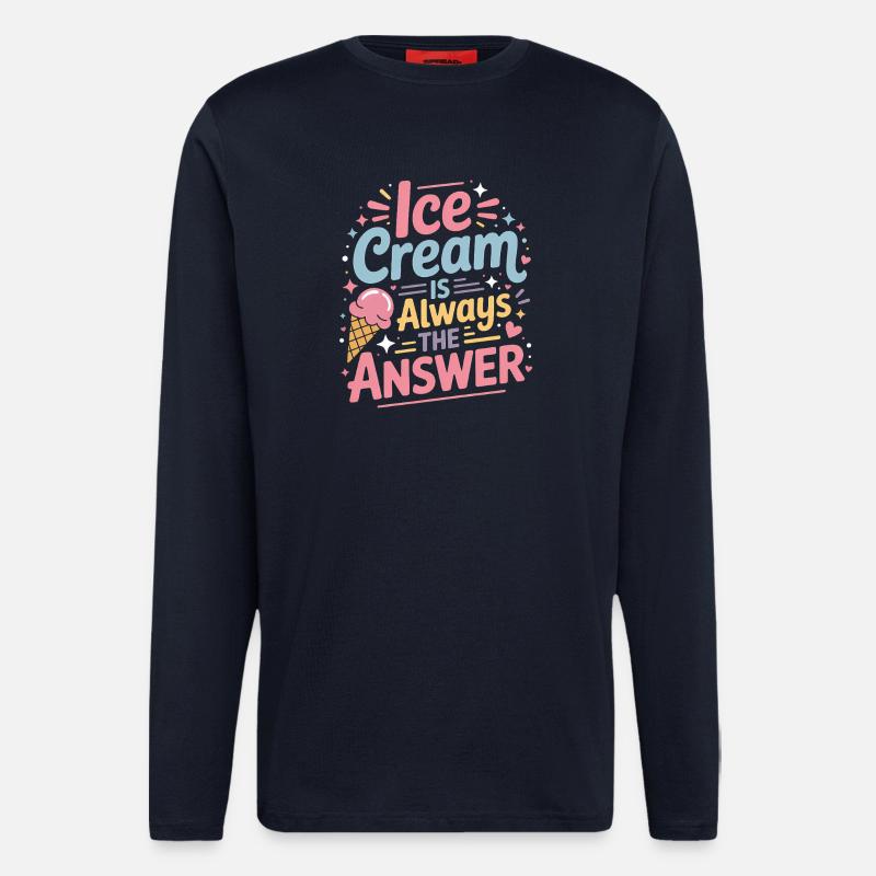 eiscreme Sprüche Eis Lustiges Kayak Geschenk - Longsleeve - made by SPREAD  - DARK NAVY