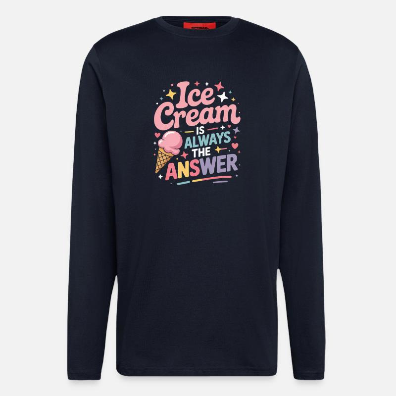 eiscreme Sprüche Eis Lustiges Kayak Geschenk - Longsleeve - made by SPREAD  - DARK NAVY