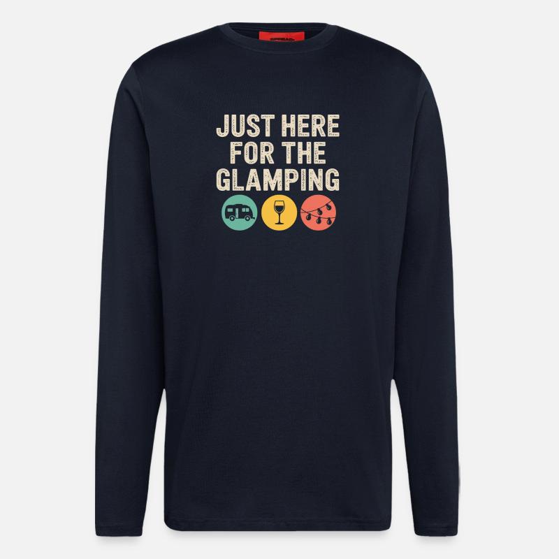 Just Here for the Glamping - Longsleeve - made by SPREAD  - DARK NAVY