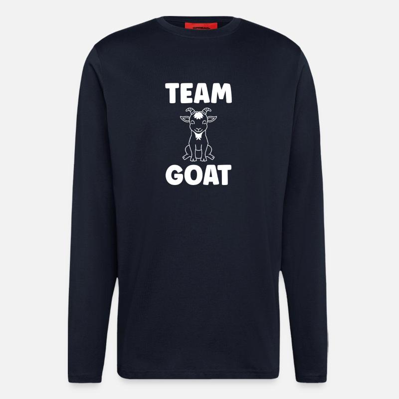 Team GOAT Chèvre Logo - Langarmshirt - made by SPREAD - DARK NAVY