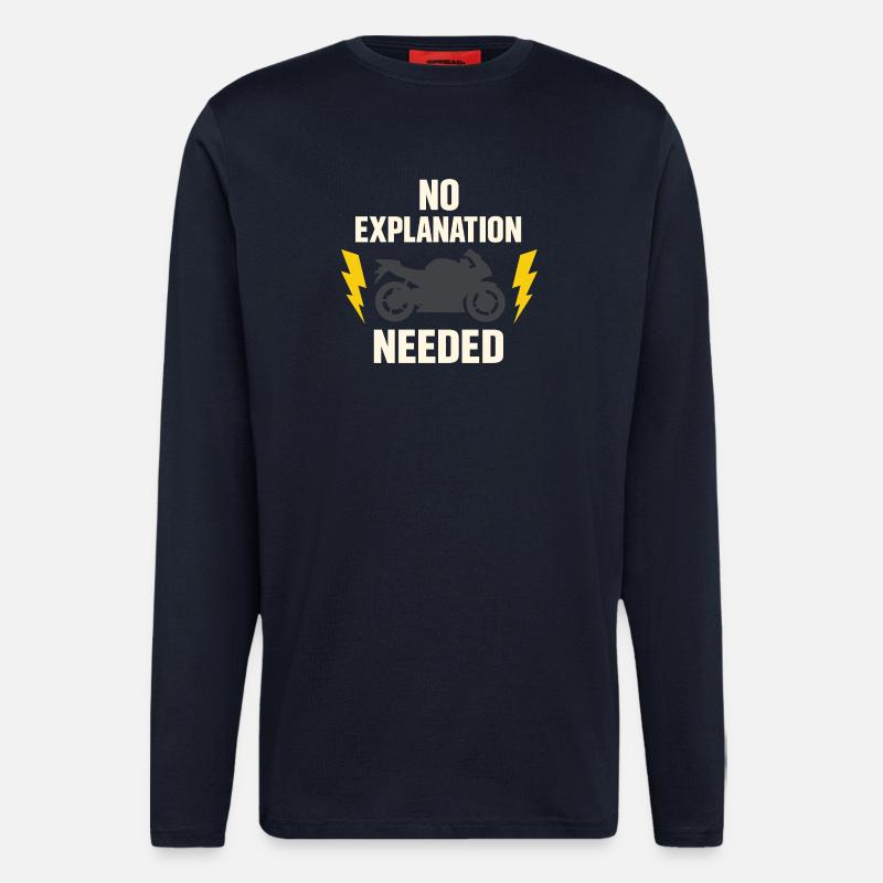 Why we ride motorcycles, - Longsleeve - made by SPREAD  - DARK NAVY