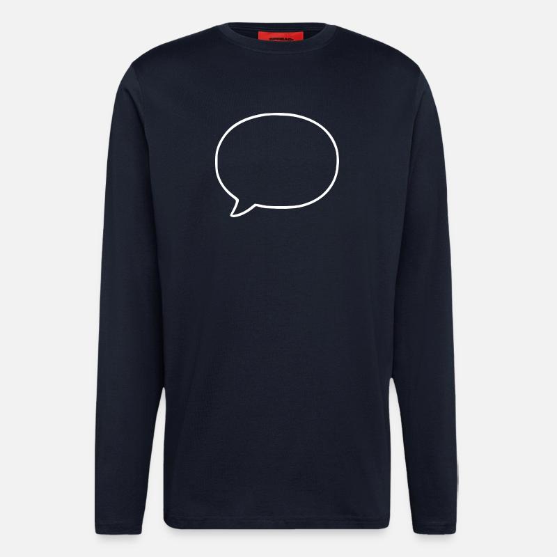 Sprechblase Comic selbst gestalten personalisieren - Langarmshirt - made by SPREAD - DARK NAVY