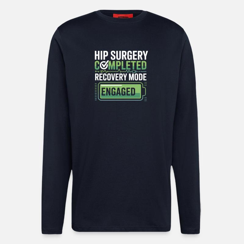 Hip Surgery Recovery Mode Active - Longsleeve - made by SPREAD  - DARK NAVY