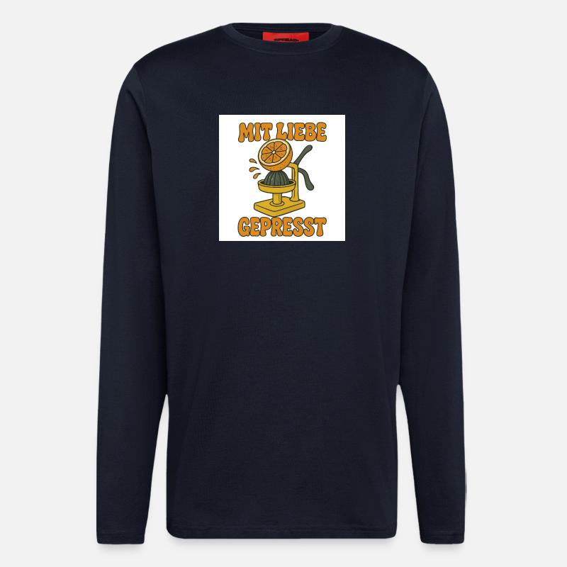 Mit_Liebe_gepr - Langarmshirt - made by SPREAD  - DARK NAVY