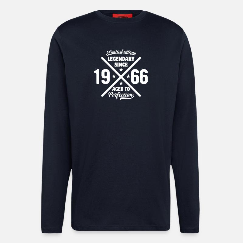Édition limitée 1966 | Cadeau d’anniversaire - Manches longues bio décontracté fabriqué en UE - DARK NAVY