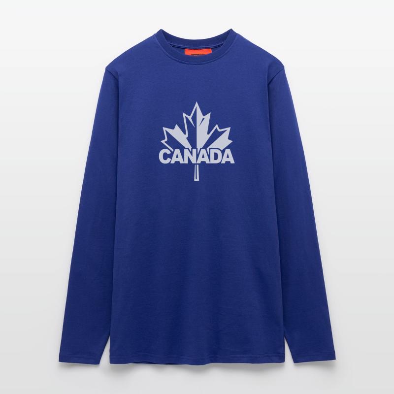 Logo de la feuille d’érable du Canada Manches longues bio décontracté fabriqué en UE