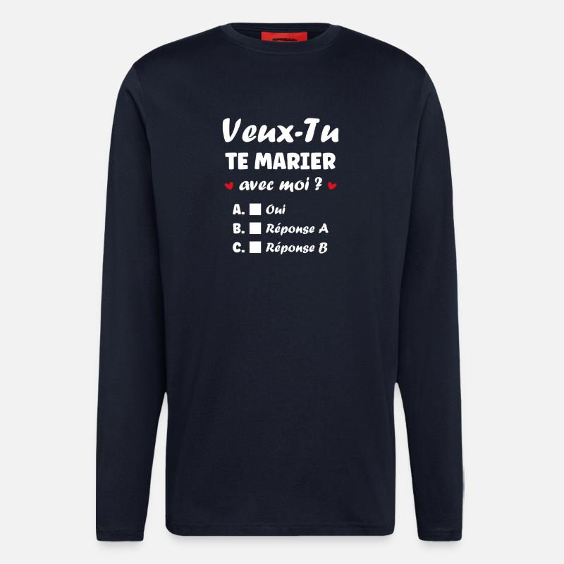 Interactive Wedding Proposal - Longsleeve - made by SPREAD  - DARK NAVY