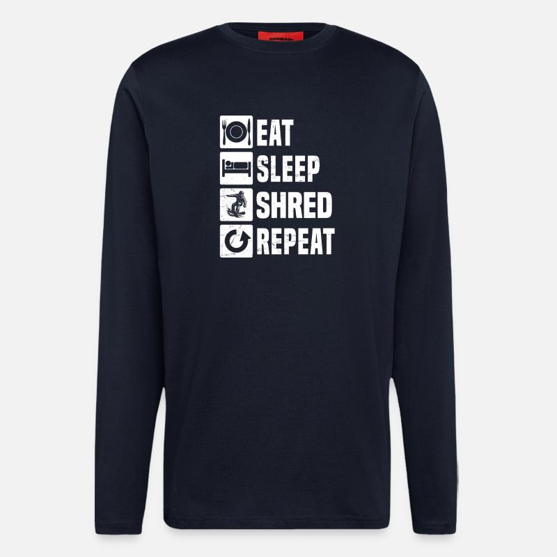 Klare Snowboard Botschaft - Langarmshirt - made by SPREAD  - DARK NAVY