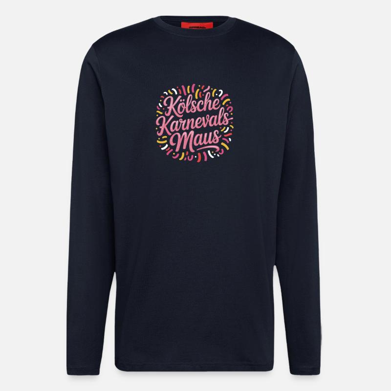 Kölsche Karnevalsmaus Karneval Köln Kölner Maus - Langarmshirt - made by SPREAD  - DARK NAVY