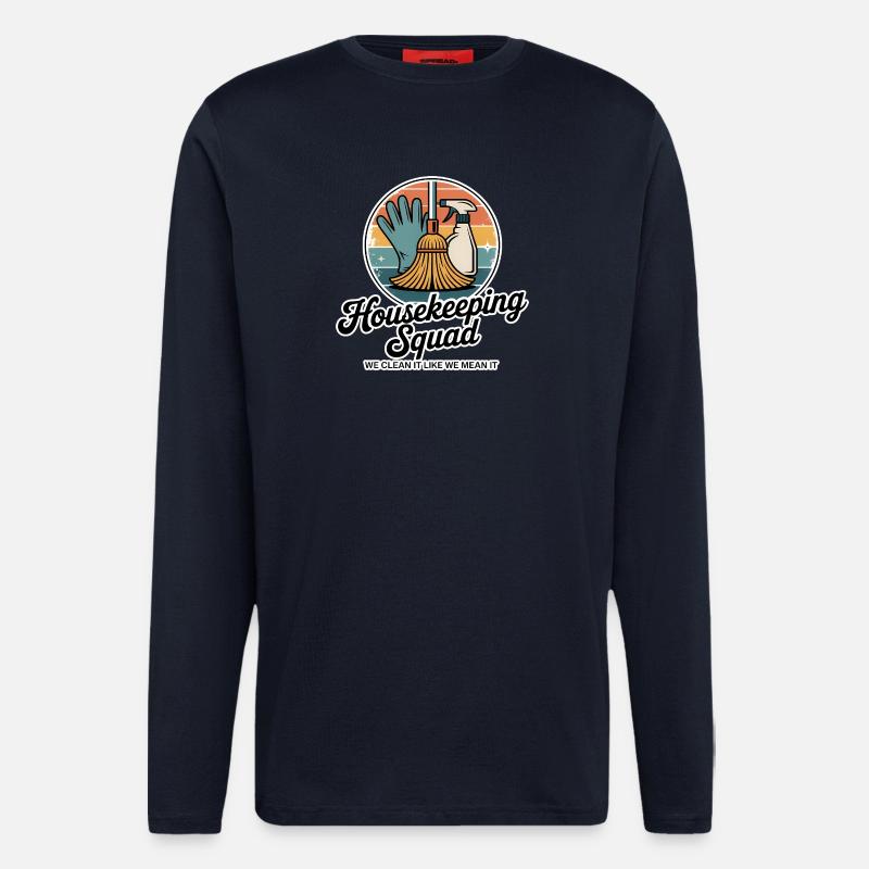 Funny Cleaning Design - Longsleeve - made by SPREAD  - DARK NAVY