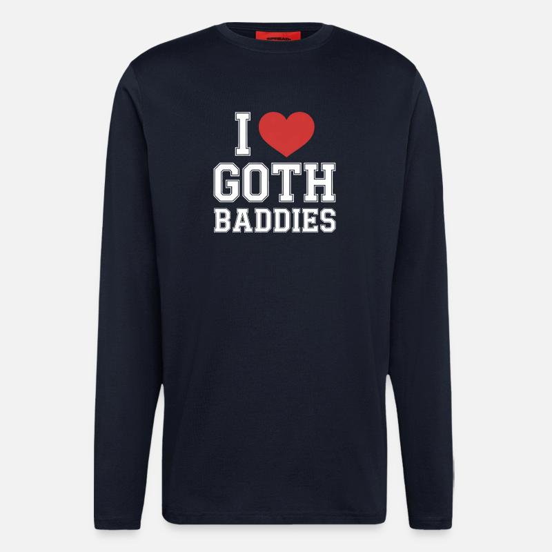 I Love Goth Baddies - Longsleeve - made by SPREAD  - DARK NAVY