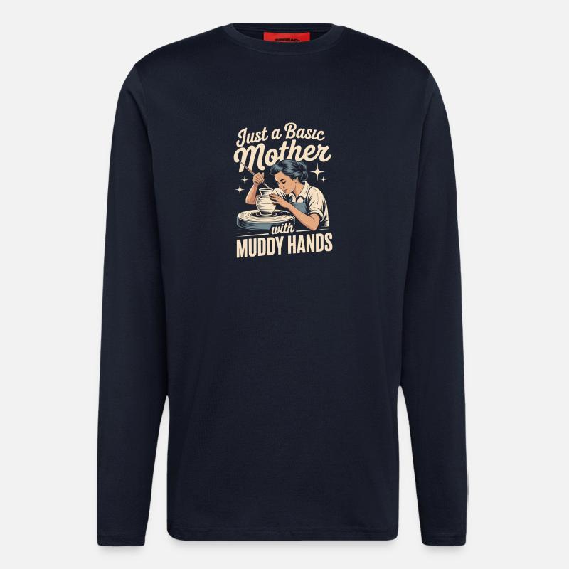 Pottery Pottery Studio Pottery Love - Longsleeve - made by SPREAD  - DARK NAVY