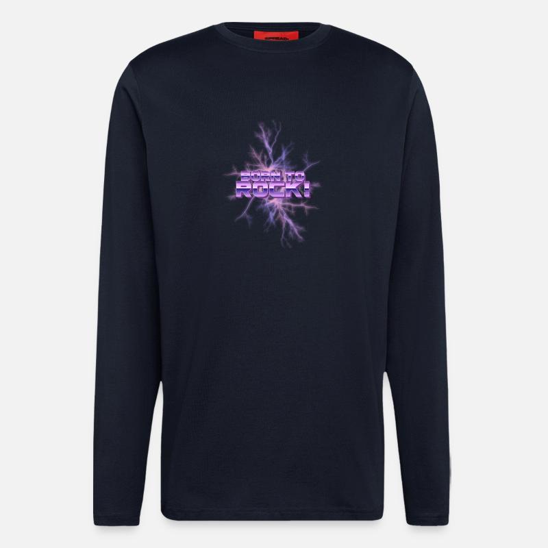 Born to Rock Neon Eis-Splash - Langarmshirt - made by SPREAD  - DARK NAVY