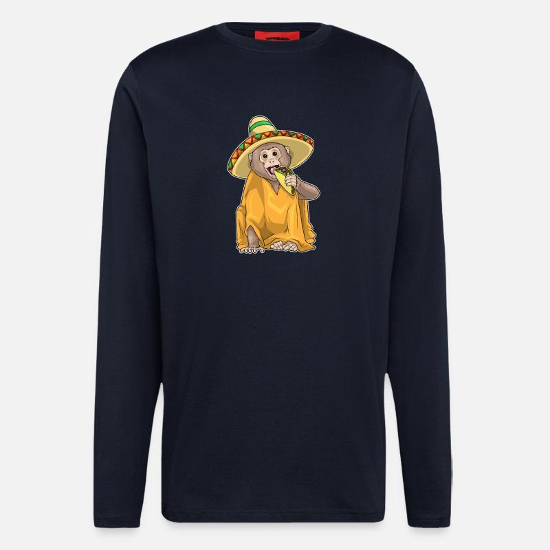 Affe Taco - Langarmshirt - made by SPREAD  - DARK NAVY