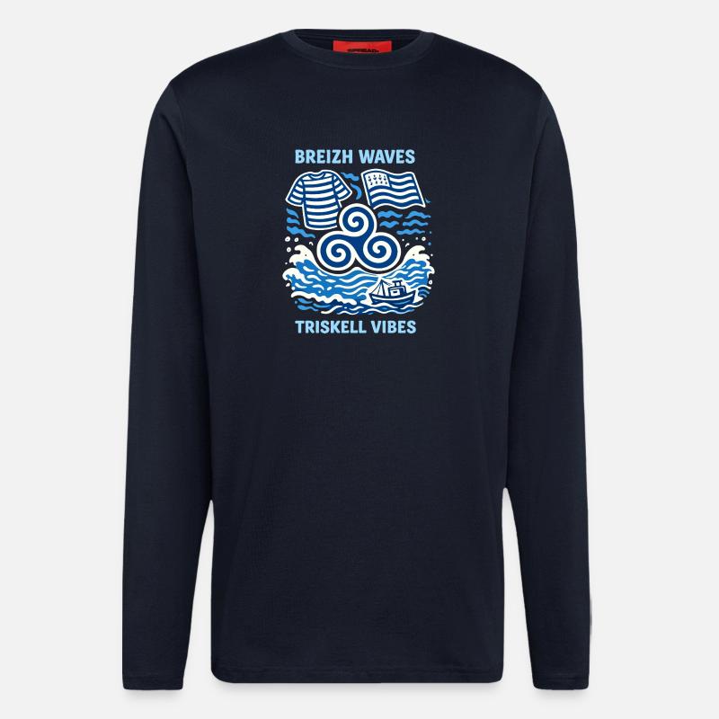 Waves Breizh Triskel Vibes Tee - Longsleeve - made by SPREAD - DARK NAVY