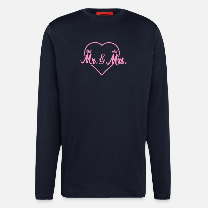 HerzKronen Mr & Mrs Design - Langarmshirt - made by SPREAD  - DARK NAVY