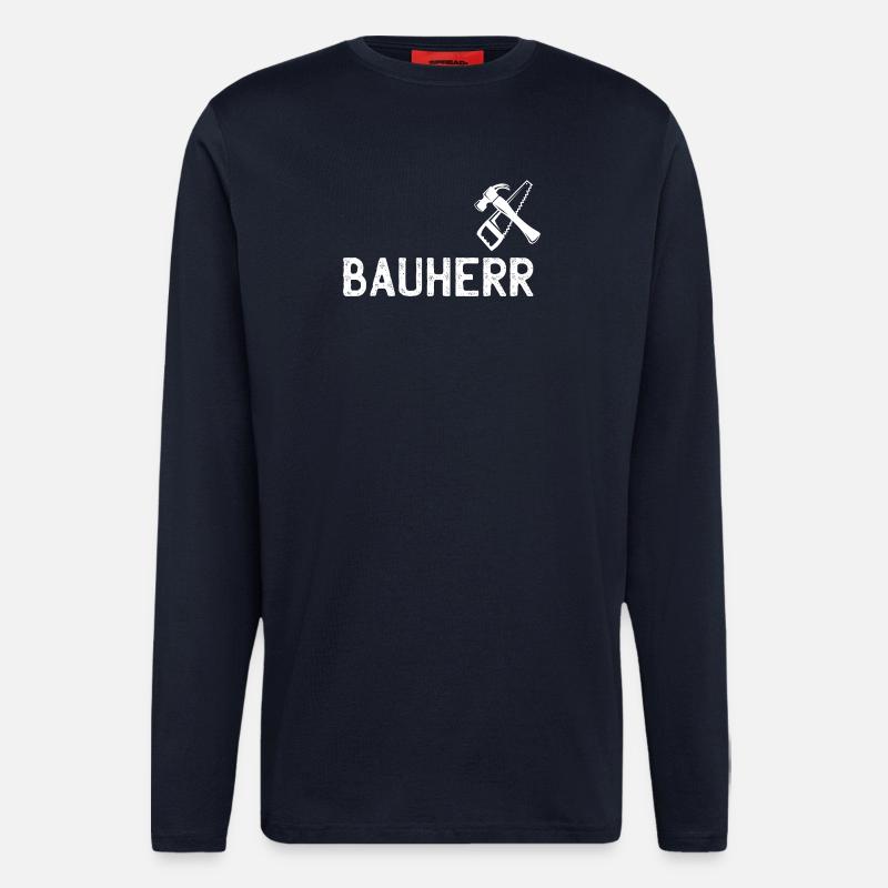 Emblème d’outil DIY pour constructeur - Manches longues bio décontracté fabriqué en UE - DARK NAVY