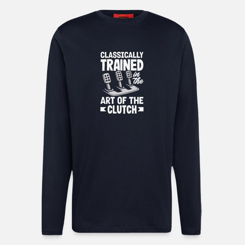 Manual car, classically trained - Longsleeve - made by SPREAD  - DARK NAVY